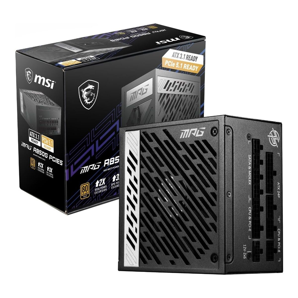 MSI MPG A850G PCIE5 850W ATX Power Supply