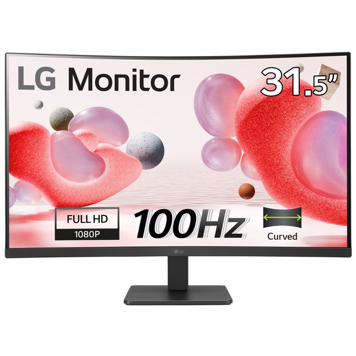 LG 32MR50C-B 32" Full HD Curved Monitor 100Hz Refresh Flicker Safe Tiltable