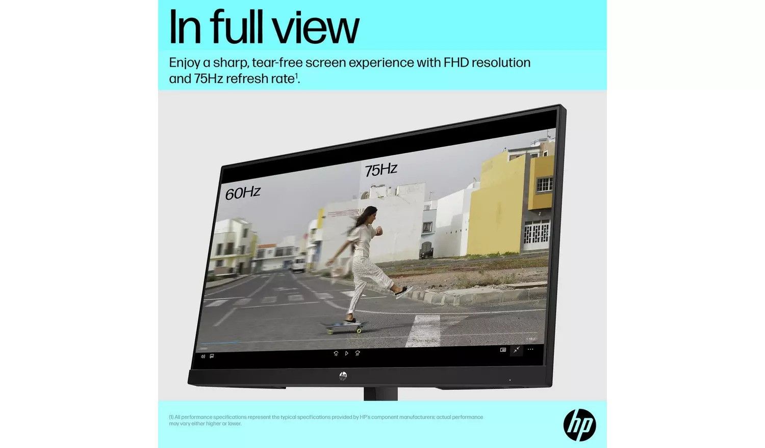 HP V24v G5 23.8" Full HD Monitor 75Hz Refresh Thin Bezel - Black