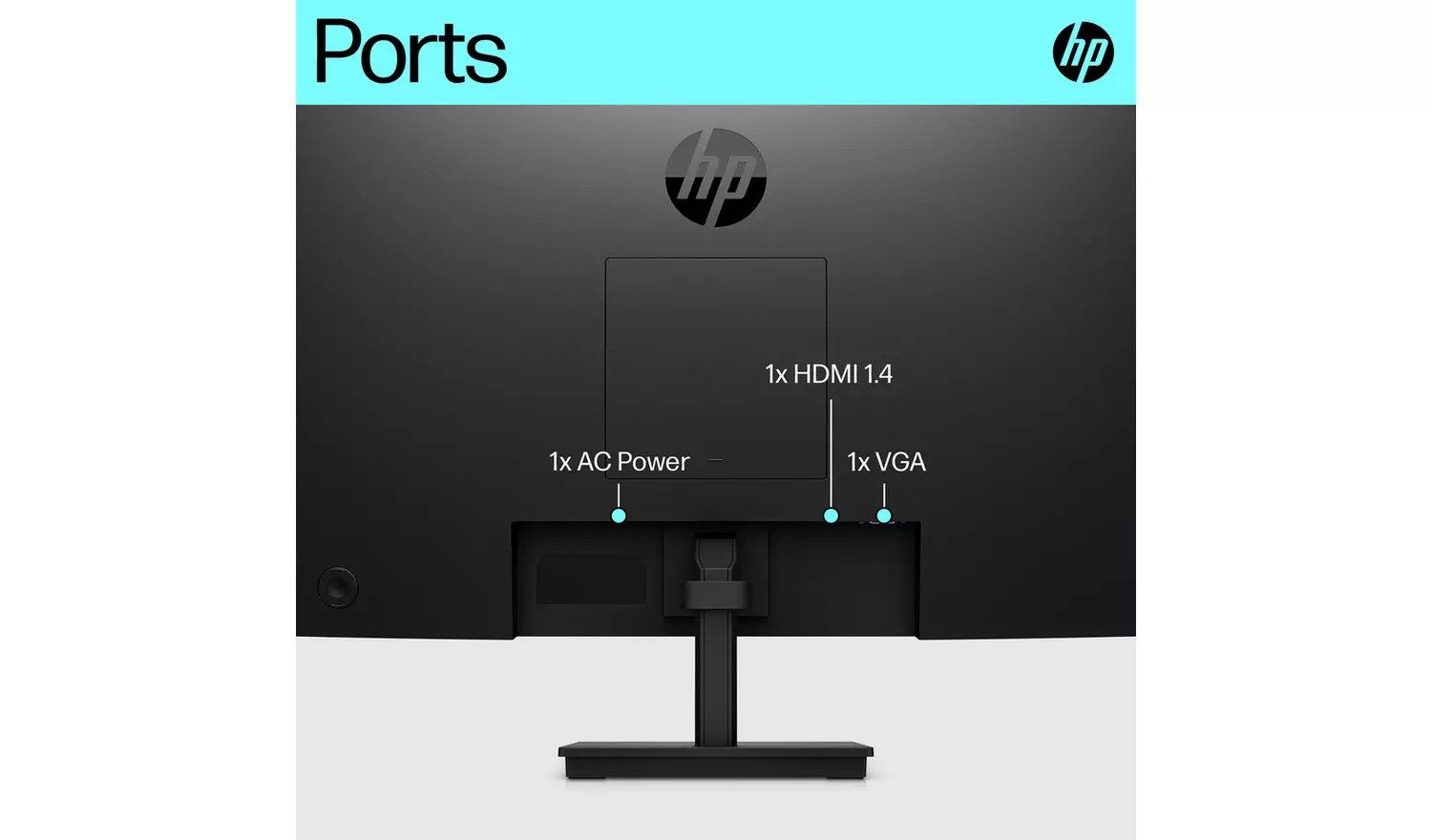 HP V24v G5 23.8" Full HD Monitor 75Hz Refresh Thin Bezel - Black