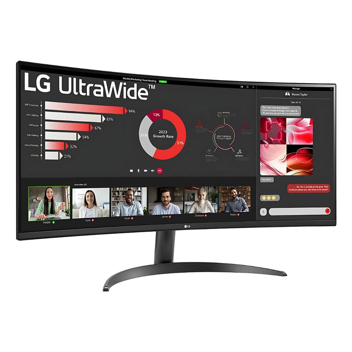 LG UltraWide 34WR50QK 34" Wide Quad HD Curved Monitor HDR10 Picture by Picture