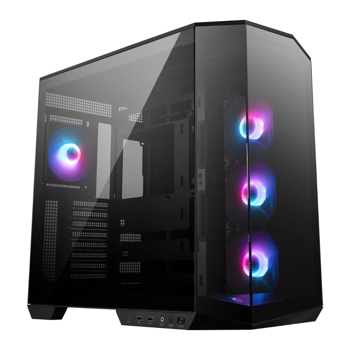 MSI MAG PANO 100R PZ Panoramic PC Mid Tower Case Dual Chamber 4x ARGB Fans
