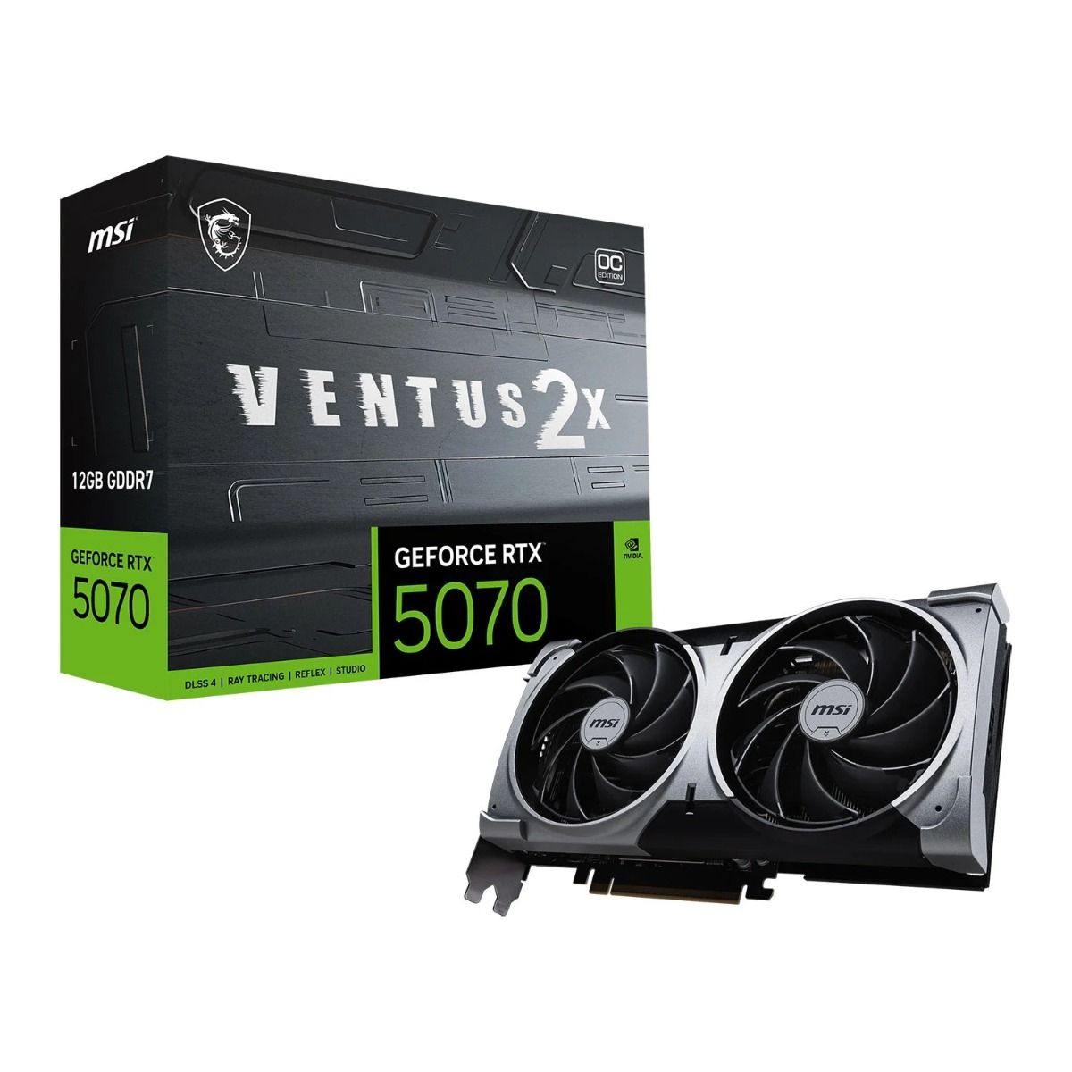 MSI RTX 5070 12G Ventus 2X OC Graphics Card 12GB GDDR7