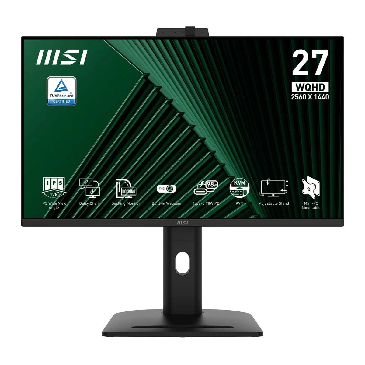 MSI PRO MP275QPDG 27" Quad HD Monitor 100Hz with USB Type C Docking