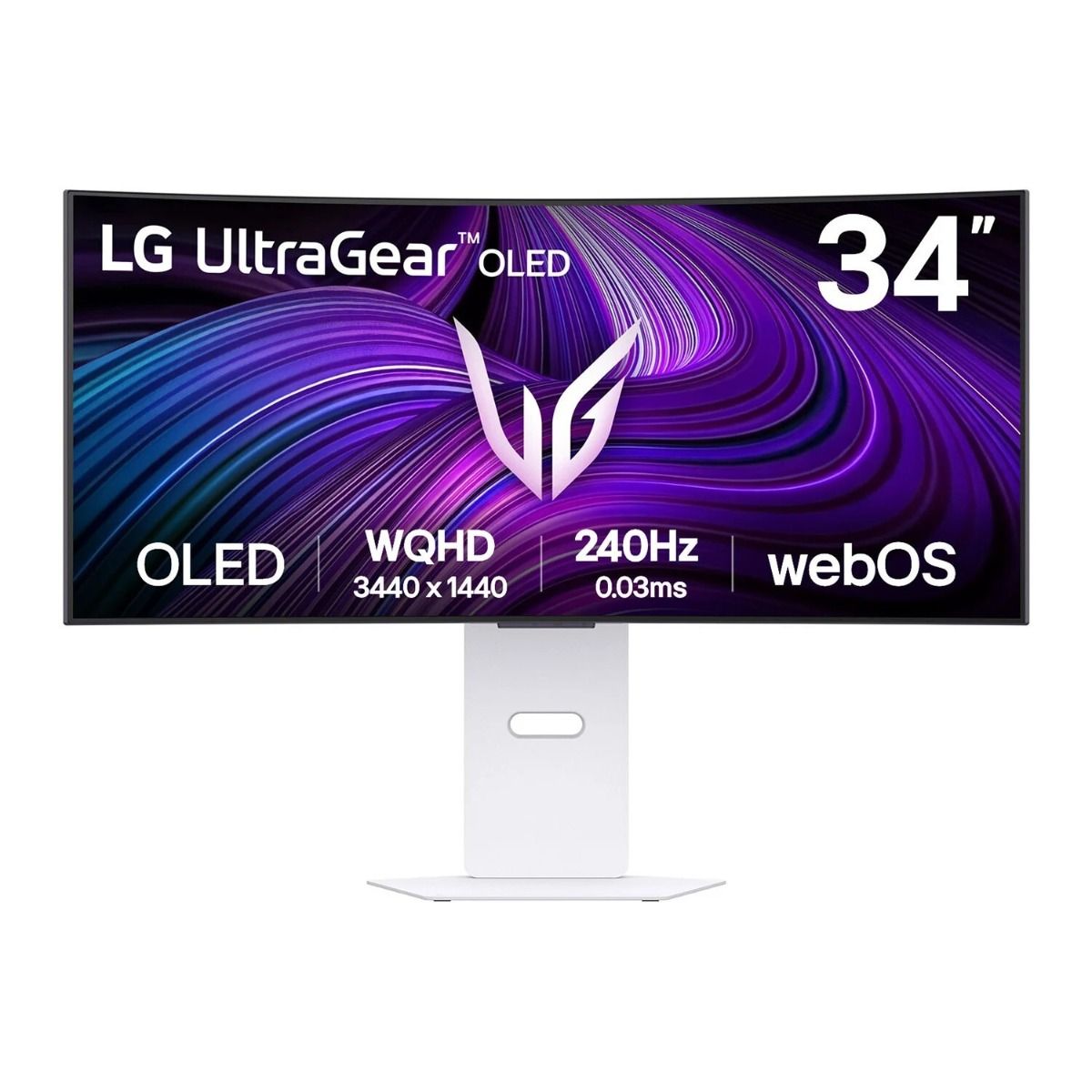 LG UltraGear 34GX90SA-W 34" WQHD OLED Curved Gaming Monitor 240Hz 0.03ms White