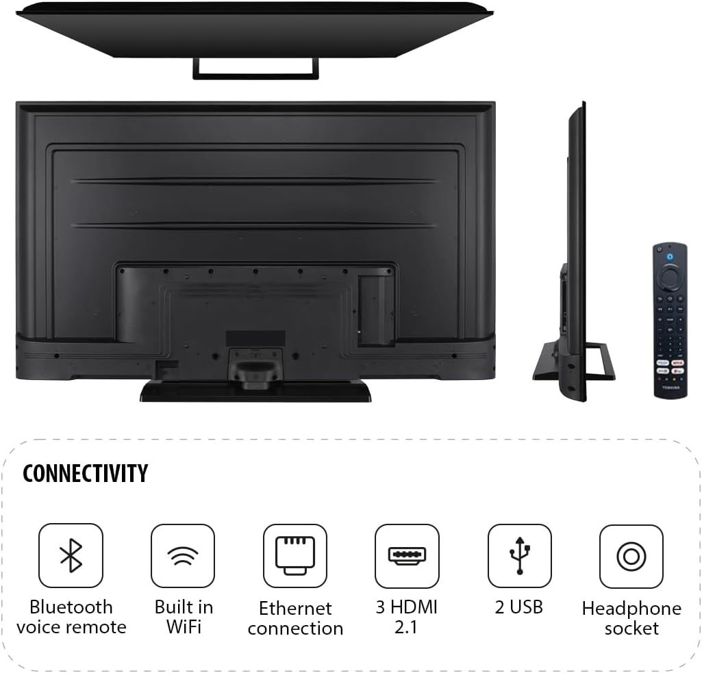 Toshiba Fire TV 65" 4K Ultra HD HDR and Dolby Atmos Support Built In Alexa
