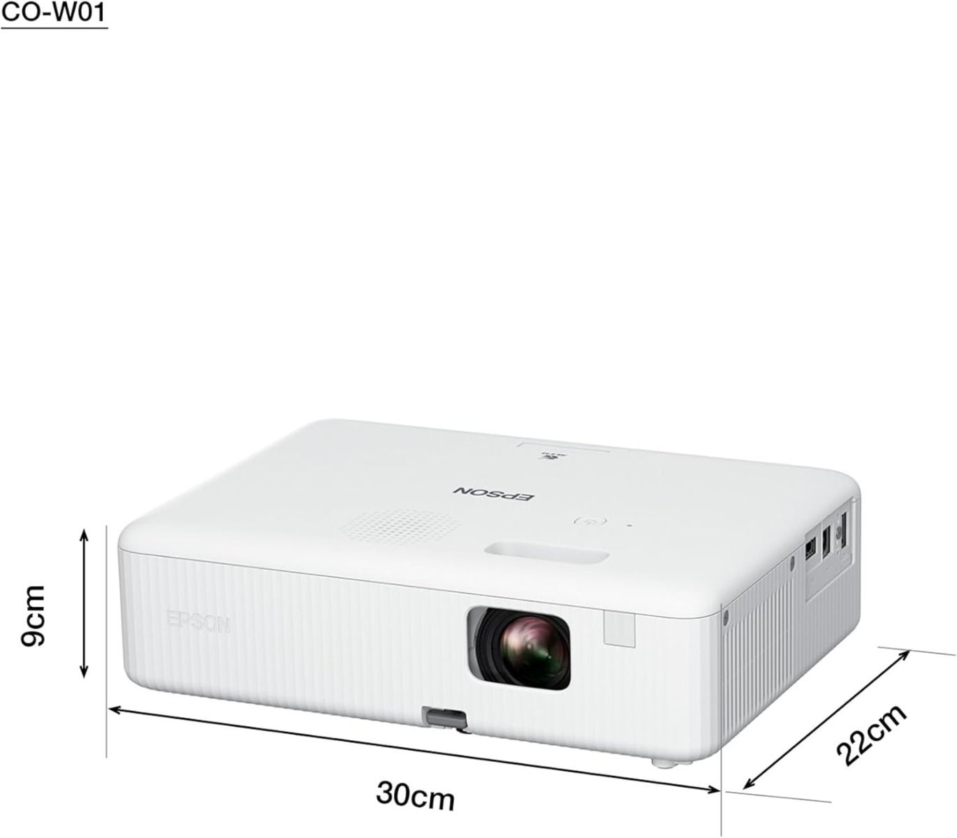 Epson CO-W01 WXGA 120Hz 3LCD Projector 3000 Lumens White