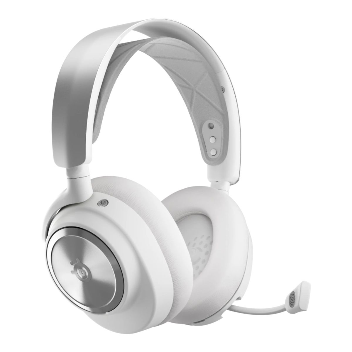 SteelSeries Arctis Nova Pro Wireless White Headset with OLED Base Station