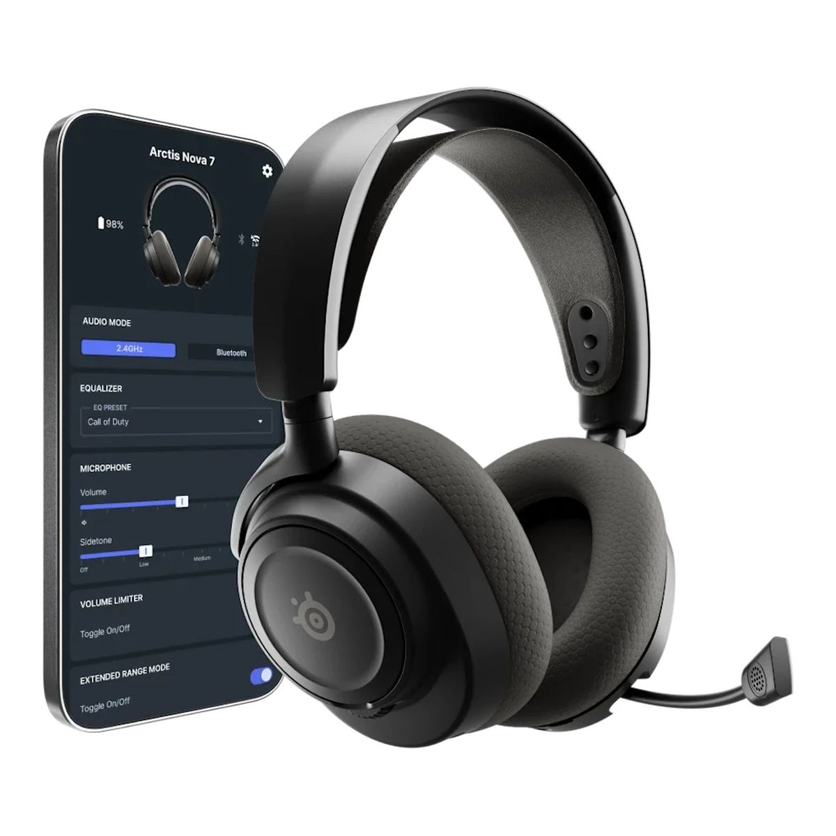SteelSeries Arctis Nova 7 Wireless Gaming Headset with Boom Microphone