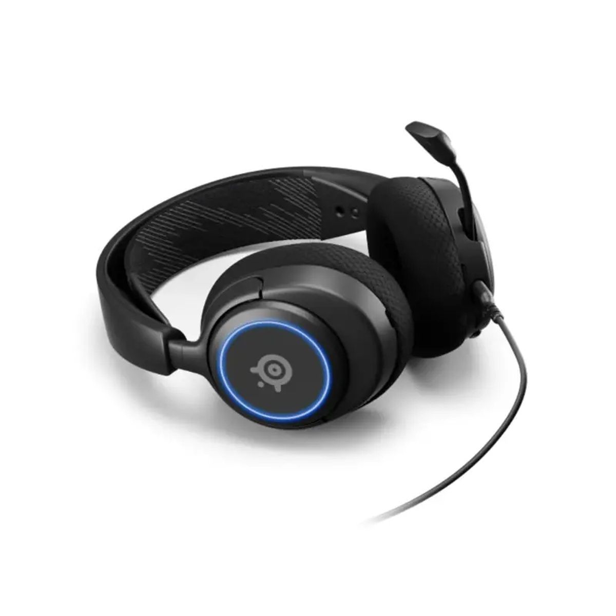 SteelSeries Arctis Nova 3 Wired Gaming Headset with RGB Ring & Boom Mic