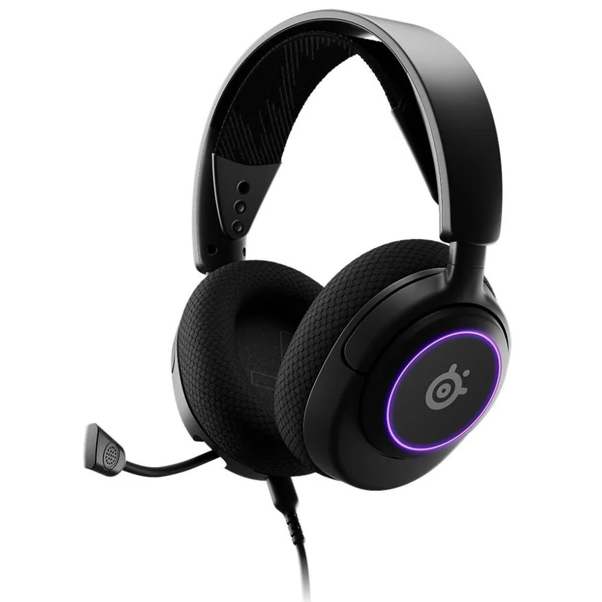 SteelSeries Arctis Nova 3 Wired Gaming Headset with RGB Ring & Boom Mic