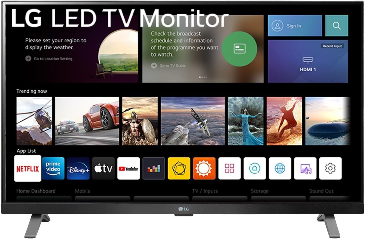 LG 27" Full HD IPS LED Smart TV Monitor 5W Speakers webOS