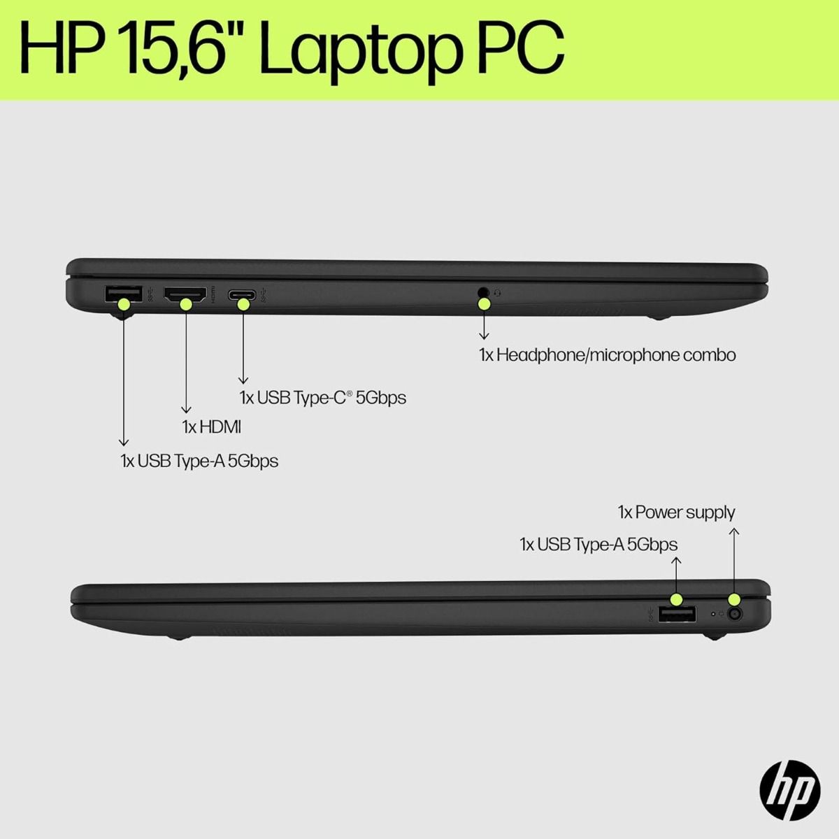 HP 15-fd0070na 15.6" Full HD Laptop Intel N100 8GB RAM 128GB Storage