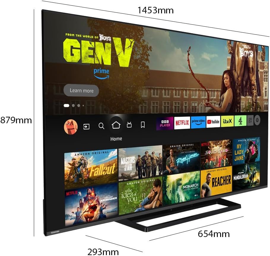 Toshiba Fire TV 65" 4K Ultra HD HDR and Dolby Atmos Support Built In Alexa