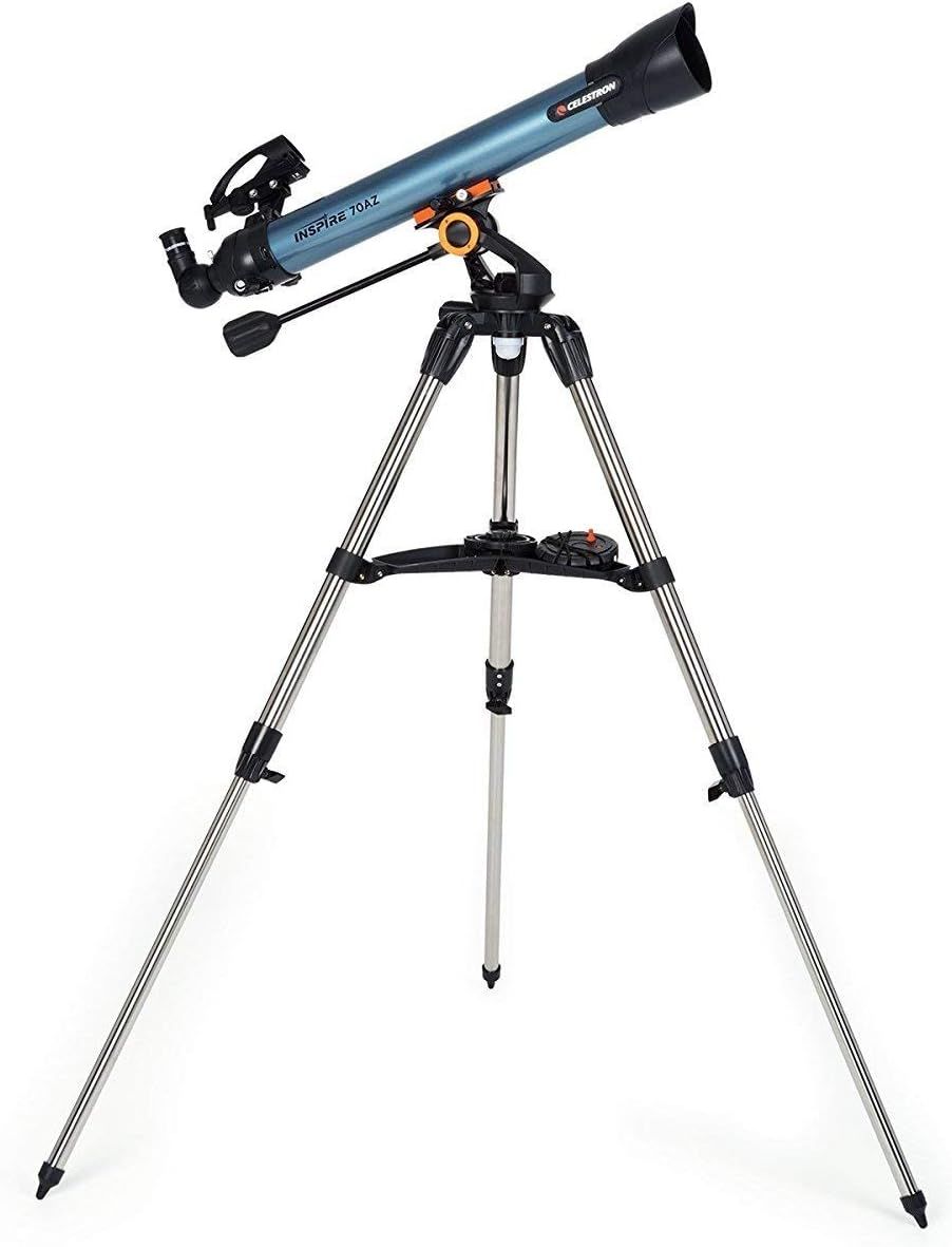 Celestron Inspire 70AZ 70mm Refractor Telescope Height Adjustable Blue