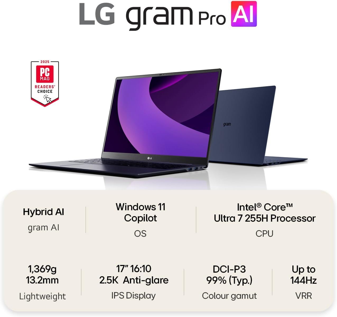 LG Gram Pro 17Z90TP 17" Laptop Intel Core Ultra 7 32GB RAM 1TB SSD