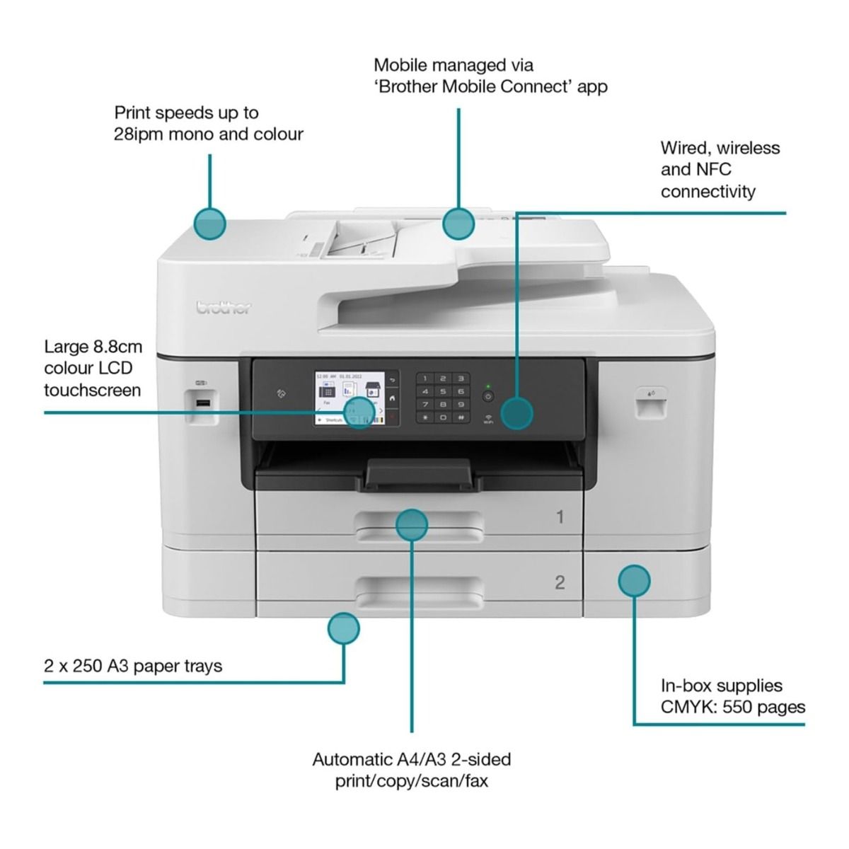 Brother MFC-J6940DW A3 Colour Inkjet All In One Printer