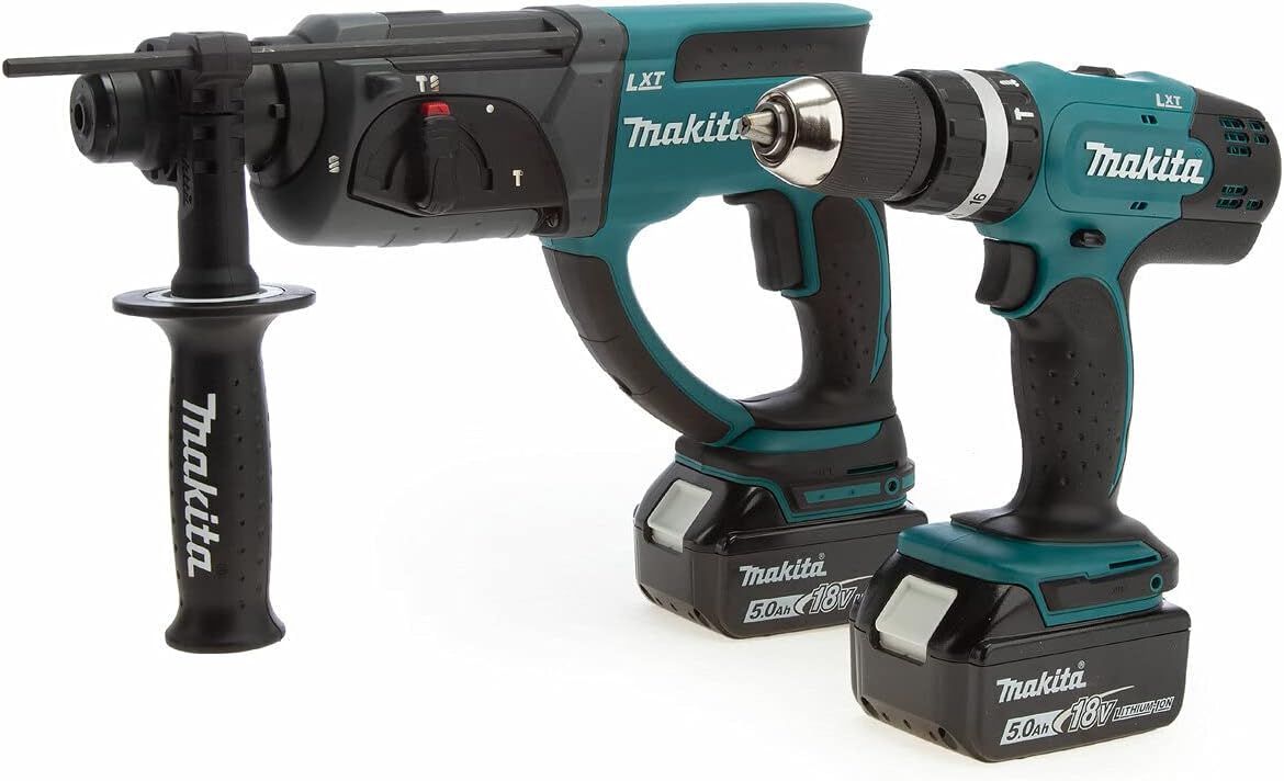 Makita 2 Piece Combo Kit LXT DLX2025T with DHR202 Rotary Hammer DHP453 Drill