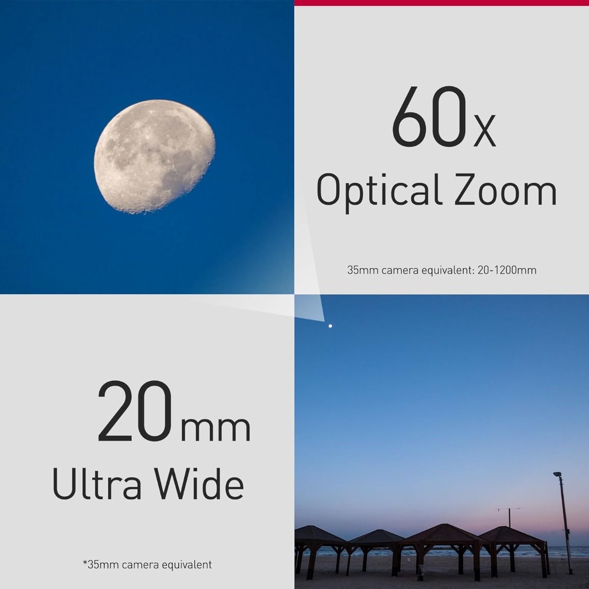 Panasonic Lumix FZ82D Bridge Camera 60x Optical Zoom 18.1MP Sensor