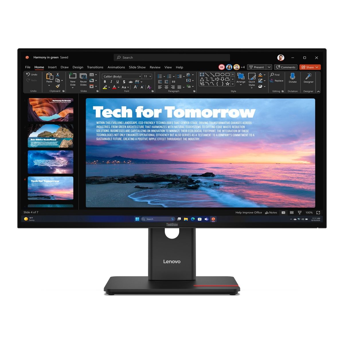 Lenovo ThinkVision T27QD-40 27-inch QHD IPS 120Hz Monitor 100W USB-C