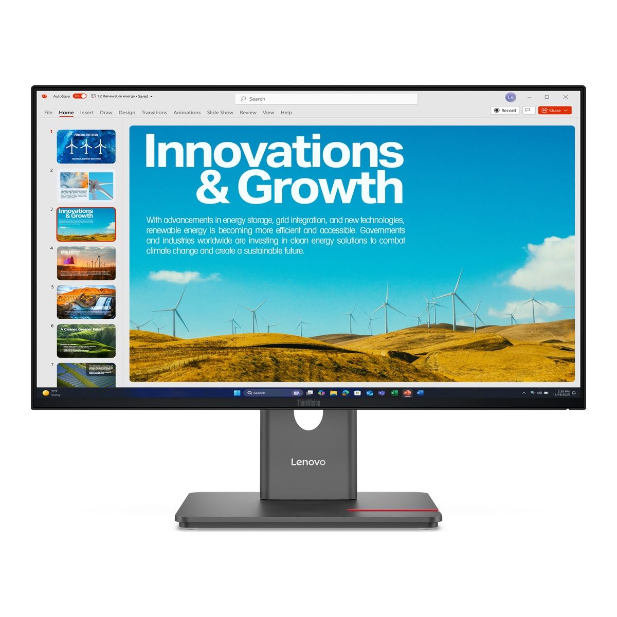 Lenovo ThinkVision P24QD-40 23.8-inch QHD IPS 120Hz Monitor Built-in KVM