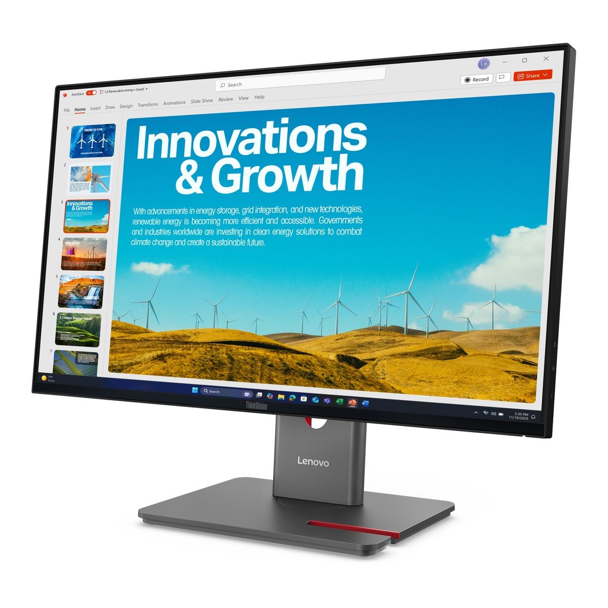 Lenovo ThinkVision P24QD-40 23.8-inch QHD IPS 120Hz Monitor Built-in KVM