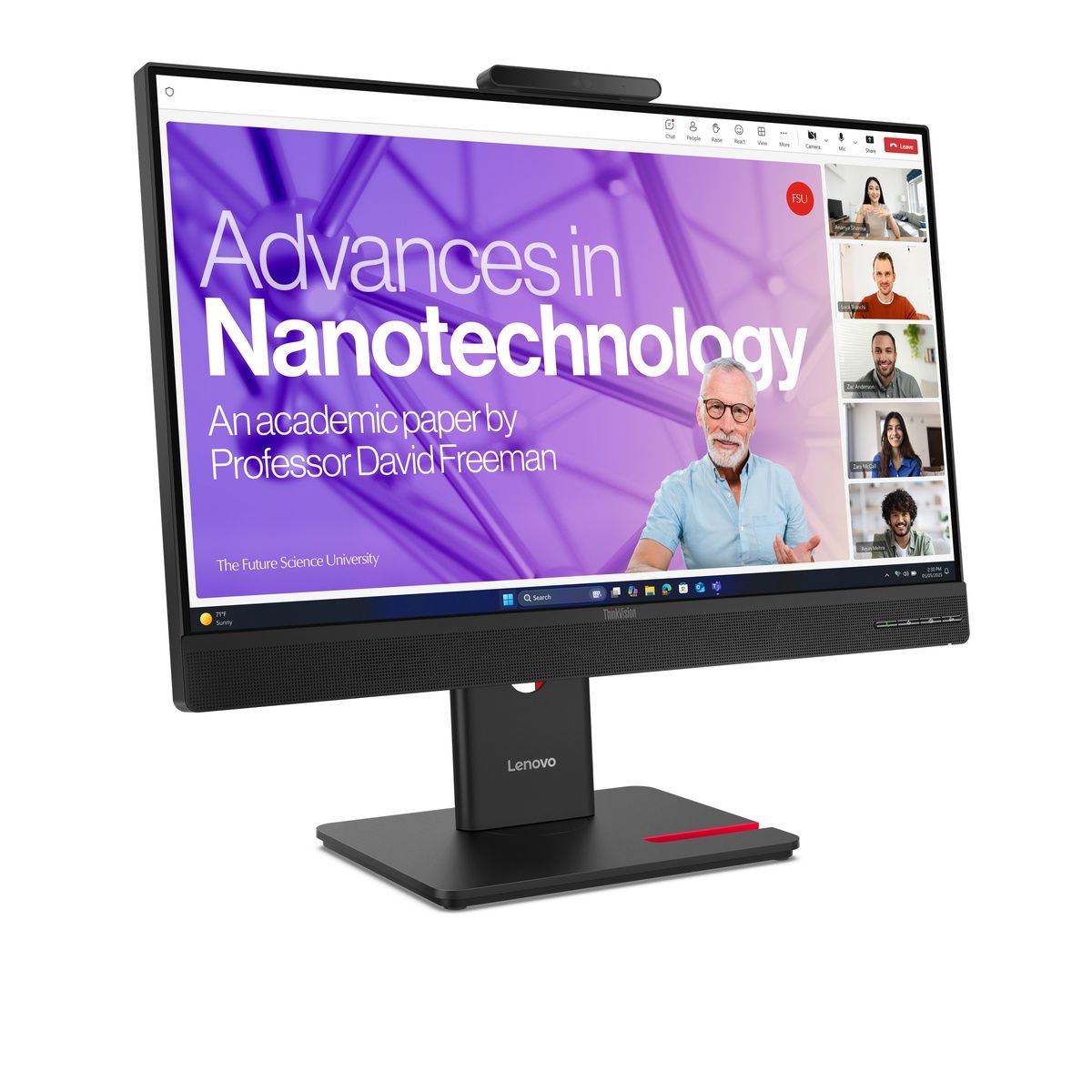 Lenovo ThinkVision T27QD-4v 27-inch QHD IPS Monitor Built-in webcam and speakers