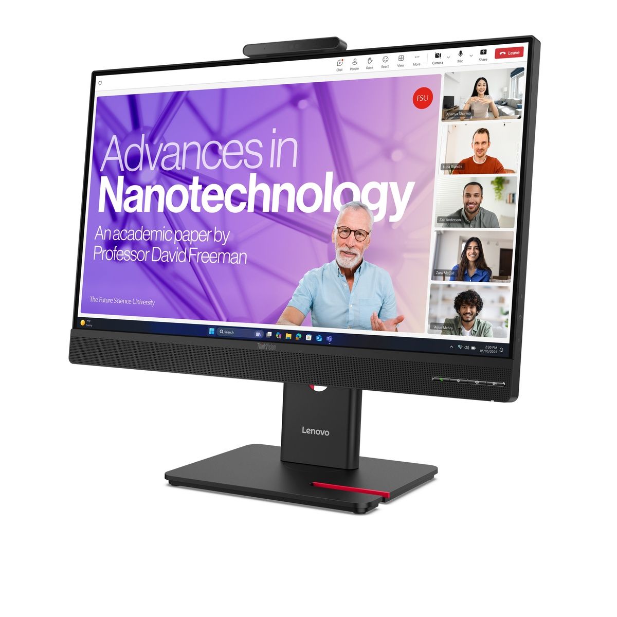 Lenovo ThinkVision T27QD-4v 27-inch QHD IPS Monitor Built-in webcam and speakers