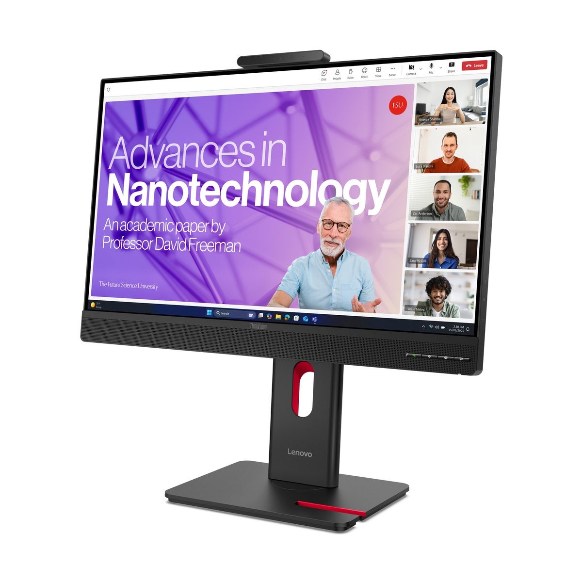 Lenovo ThinkVision T27QD-4v 27-inch QHD IPS Monitor Built-in webcam and speakers