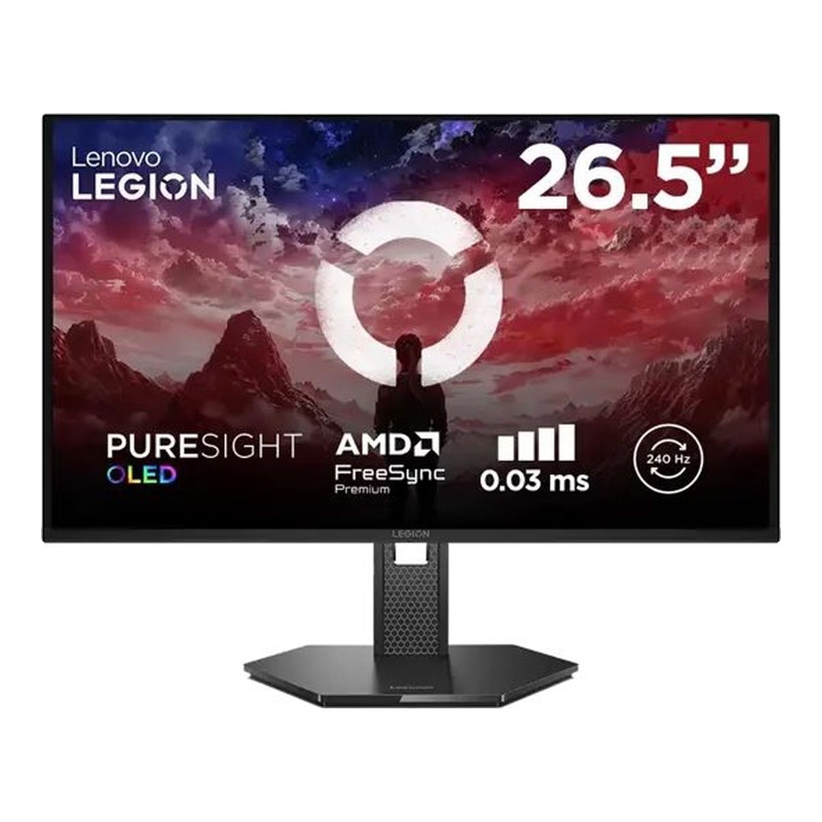 Lenovo Legion 27Q-10 26.5-inch QHD QD-OLED 240Hz Monitor Height Adjustable