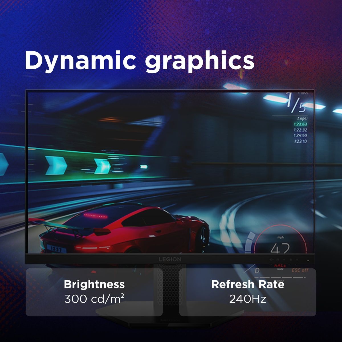 Lenovo Legion 24-10 23.8" FHD IPS 240Hz Gaming Monitor Height Adjustable