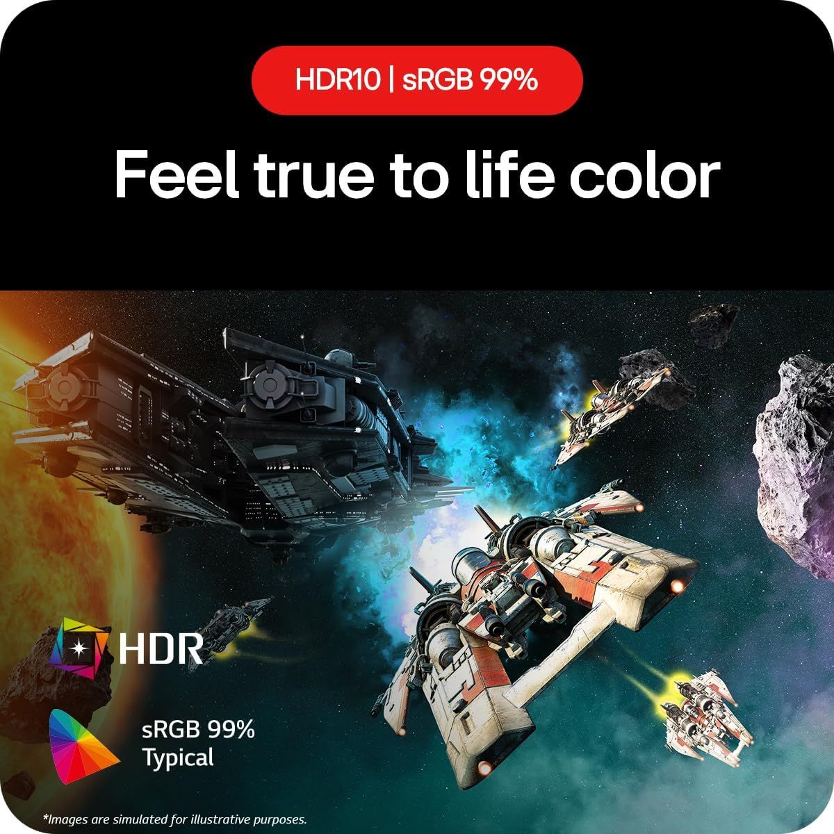 LG UltraGear 24GS60F-B.AEK 23.8" Full HD Gaming Monitor 180Hz Refresh 1ms HDR10