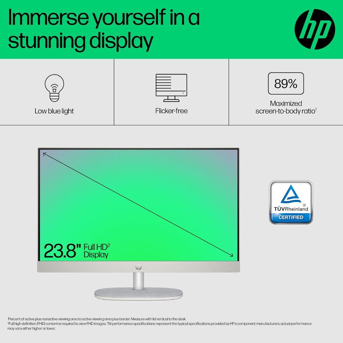 HP 24-cr0059na 23.8" All-in-One PC Intel Core i3 8GB RAM 256GB SSD White