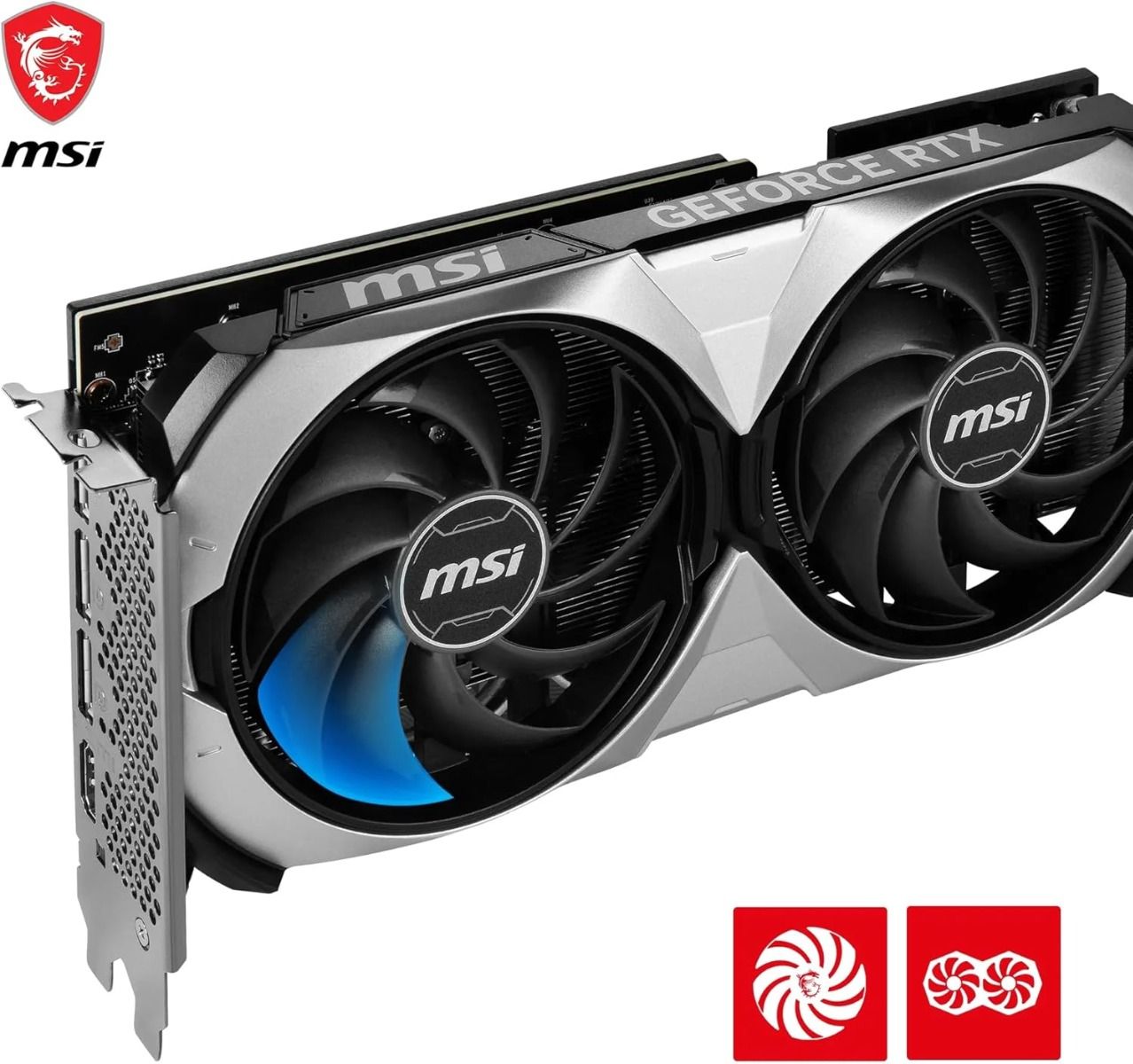 MSI GeForce RTX 4070 Ventus 2X E OC 12GB GDDR6X Graphics Card