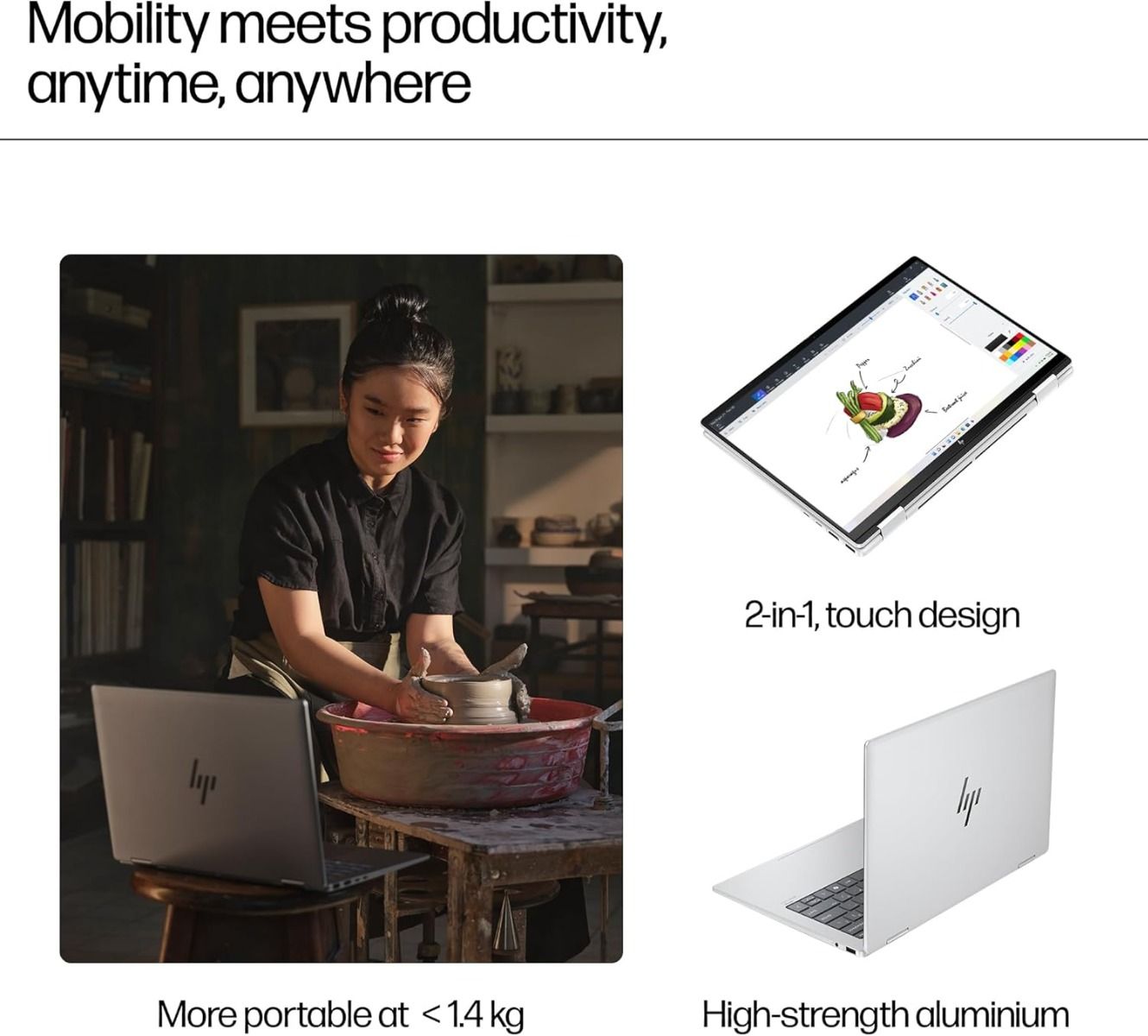 HP Envy x360 14-fa0501sa 14" 2-in-1 Laptop AMD Ryzen 7 16GB RAM 512GB SSD
