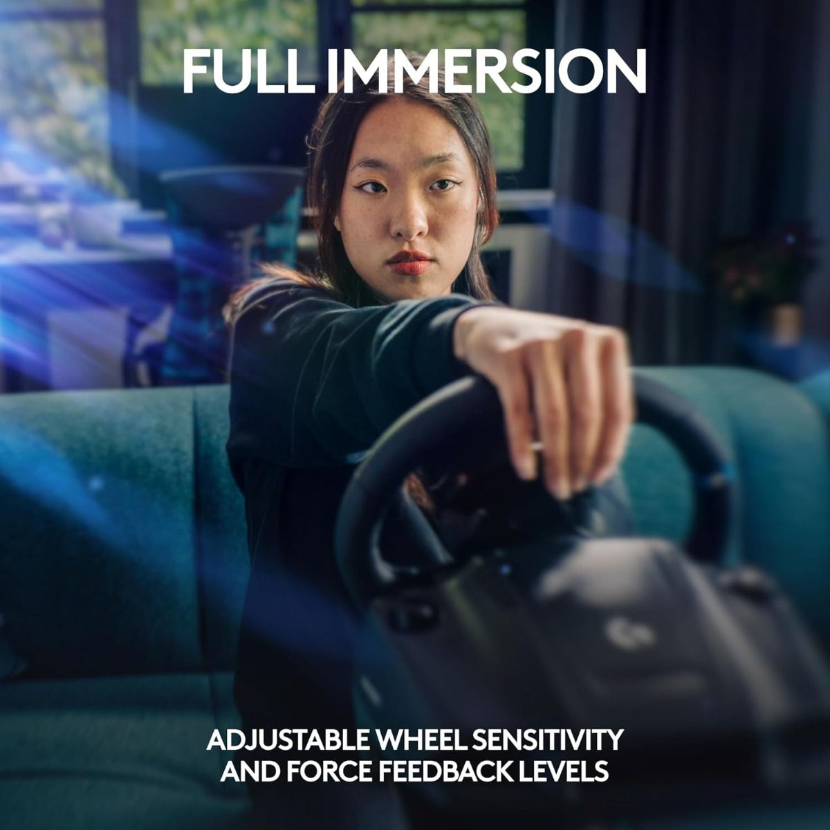 Logitech G923 Racing Wheel and Pedals Dual Clutch Launch TRUEFORCE Force Feedback