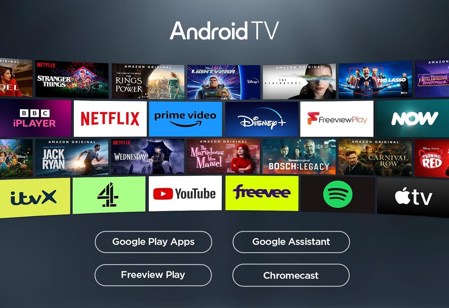 TCL 43C645K 43" QLED Smart TV 4K Ultra HD Dolby Vision and Atmos Android TV