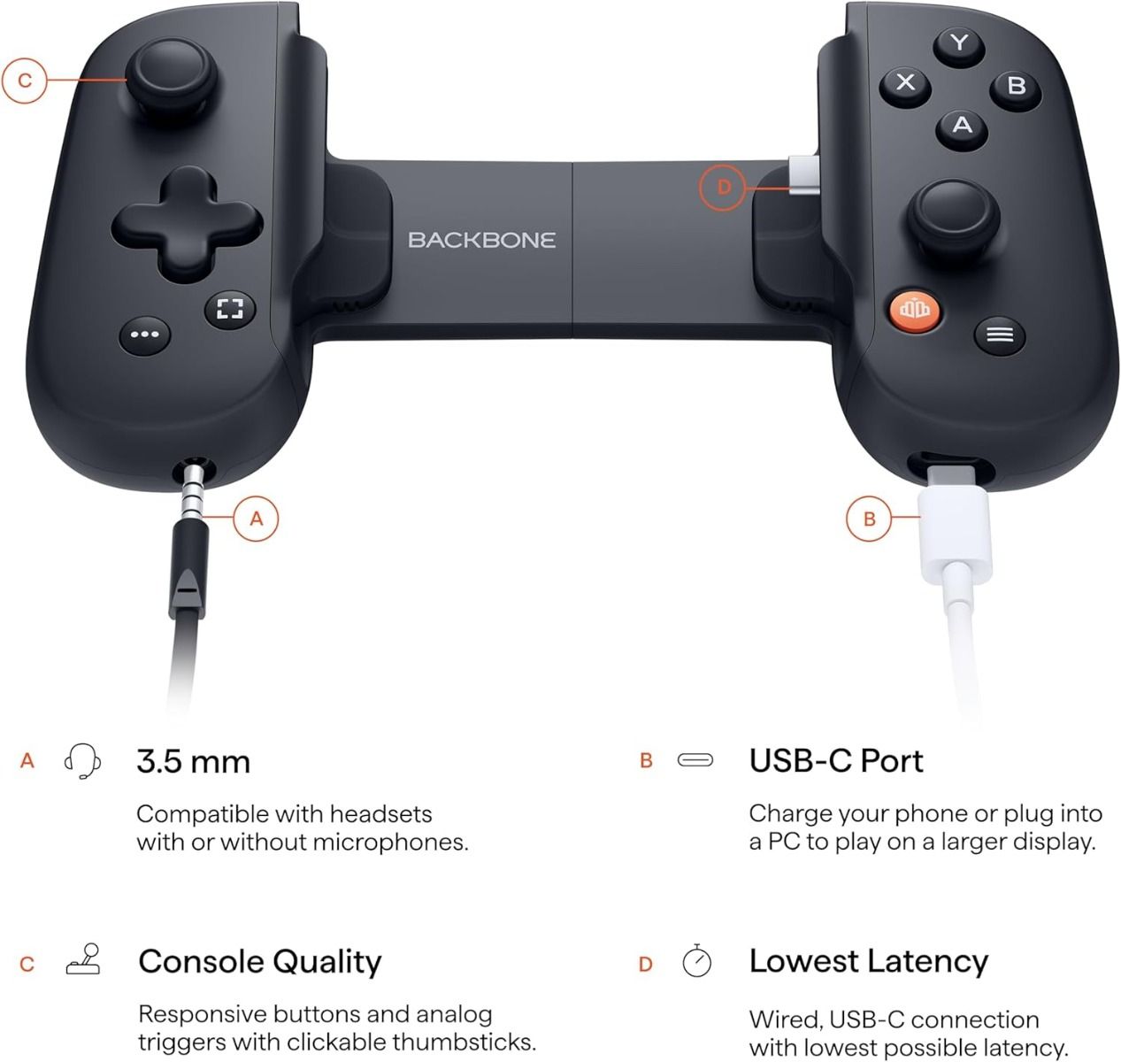 Backbone One (Gen 2) Controller for Android and iPhone USB C