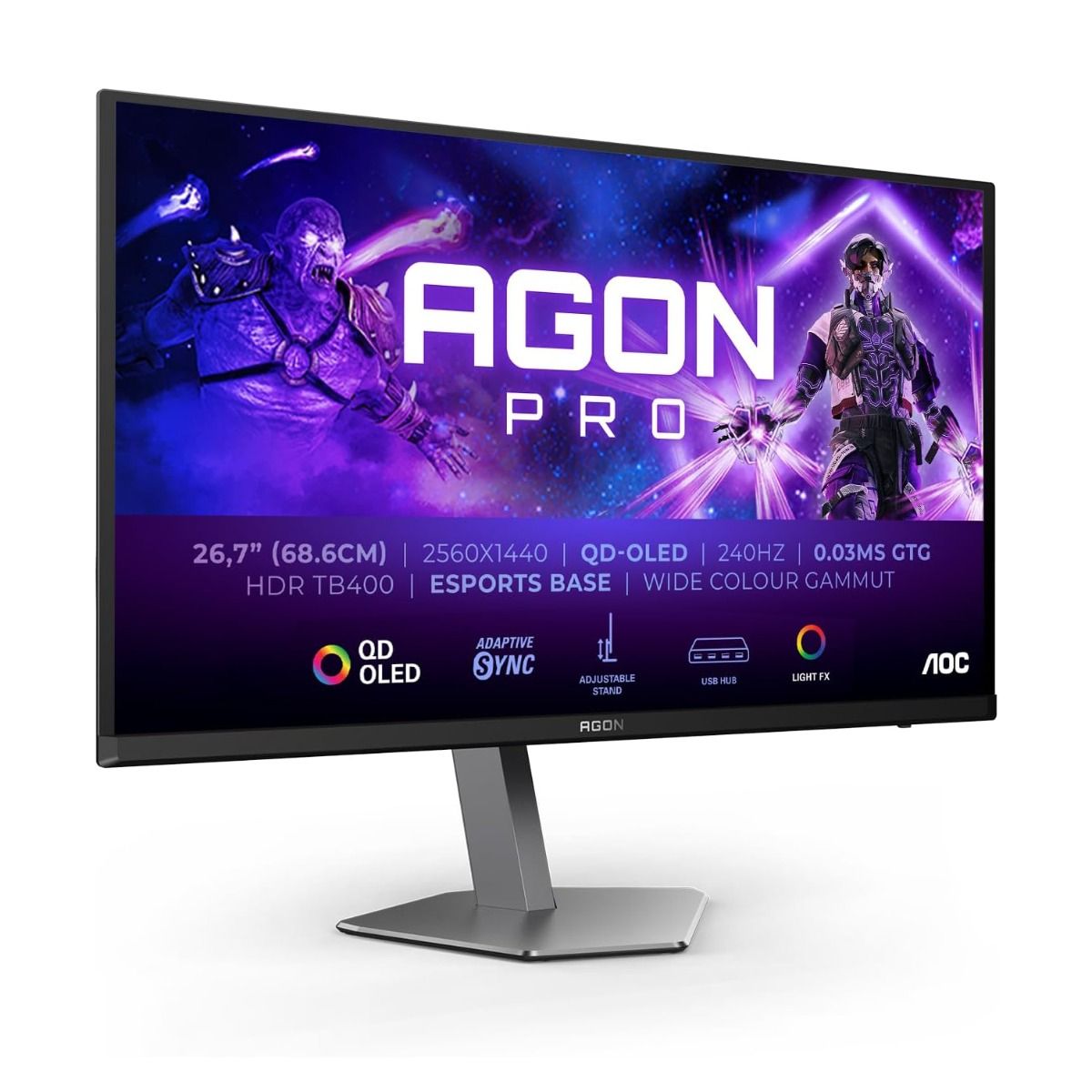 AOC Agon Pro 26.5" Quad HD OLED Gaming Monitor 240Hz 0.03ms Response G-Sync