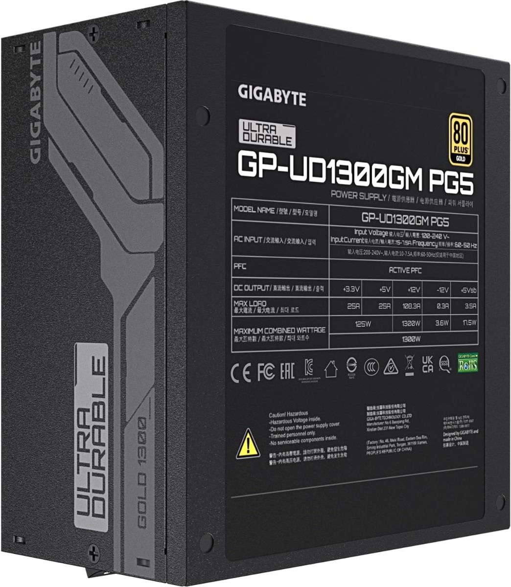 Gigabyte UD1300GM PG5 1300W Fully Modular Power Supply