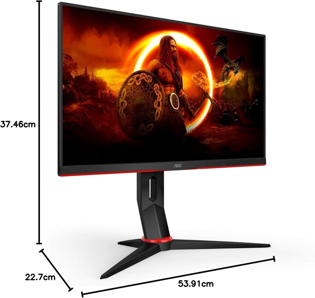 AOC 23.8" Quad HD Gaming Monitor 165Hz 1ms MPRT Built In Speakers