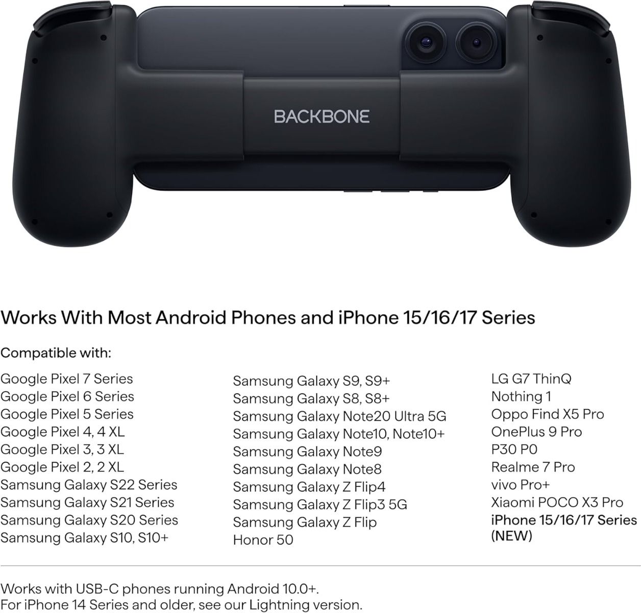 Backbone One (Gen 2) Controller for Android and iPhone USB C