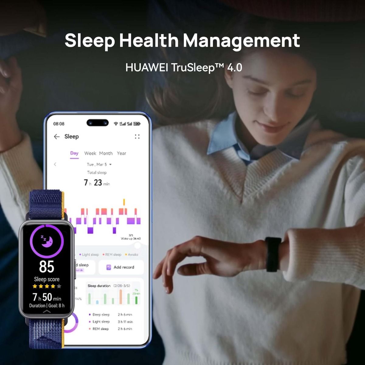 Huawei Band 9 Watch 1.47" AMOLED Display Health and Fitness Monitoring Pink
