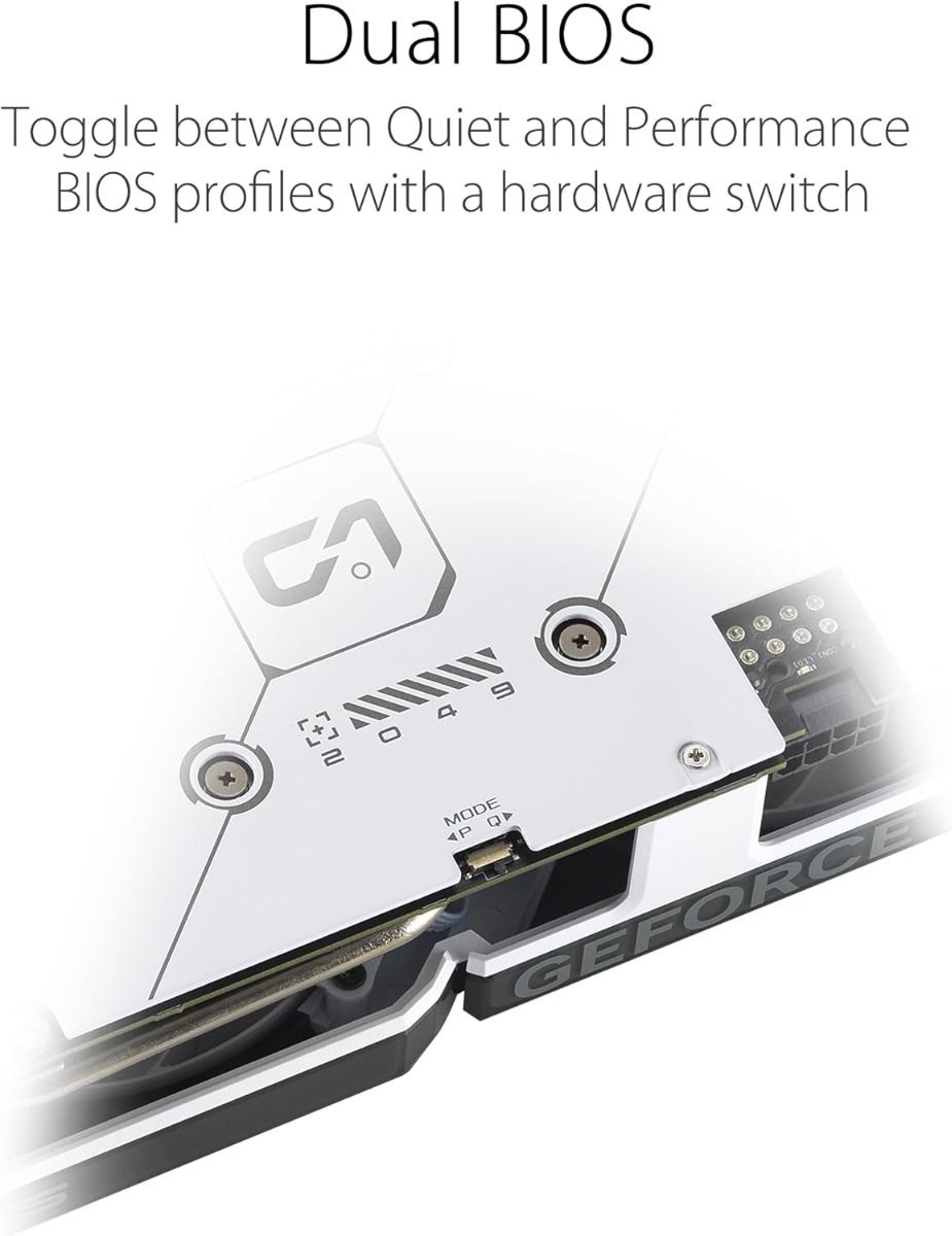ASUS Dual GeForce RTX 4060 White OC Edition 8GB GDDR6 2.5 Slot Design