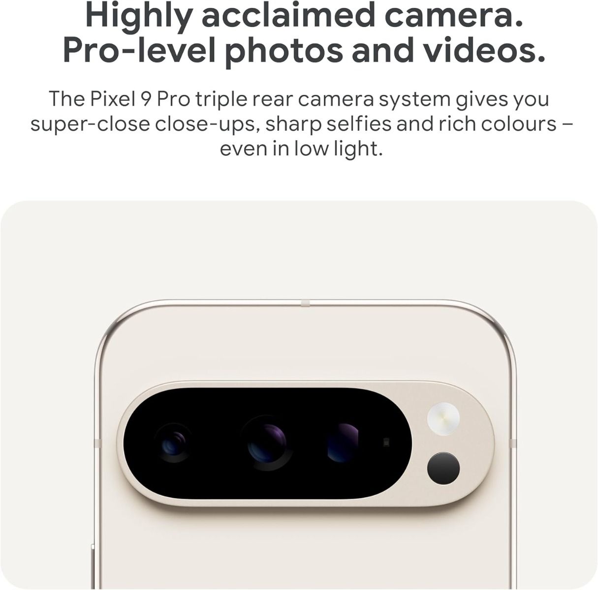 Google Pixel 9 Pro 6.3" Android Phone Super Actua OLED 16GB 512GB Hazel