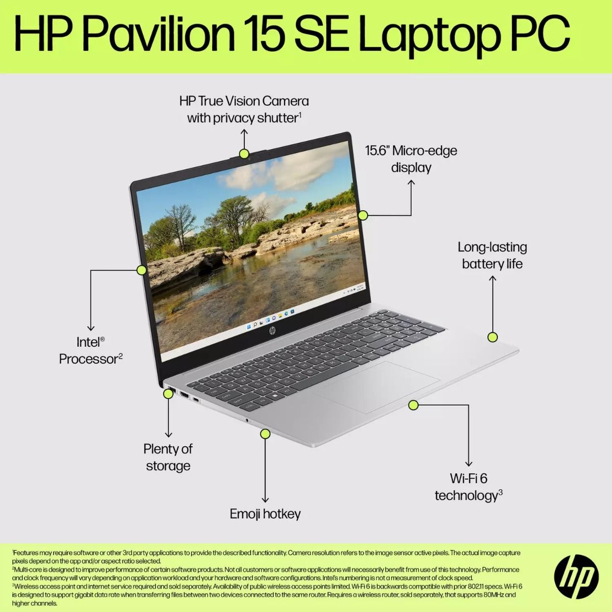 HP 15-fd0073na Laptop 15.6" Full HD Laptop Intel i3-N305 8GB RAM 512GB Silver