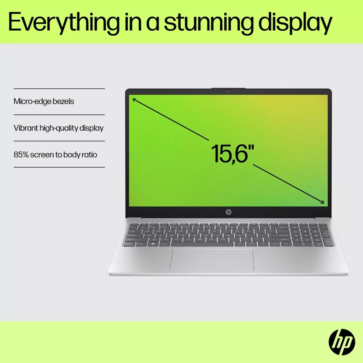 HP 15-fd0073na Laptop 15.6" Full HD Laptop Intel i3-N305 8GB RAM 512GB Silver