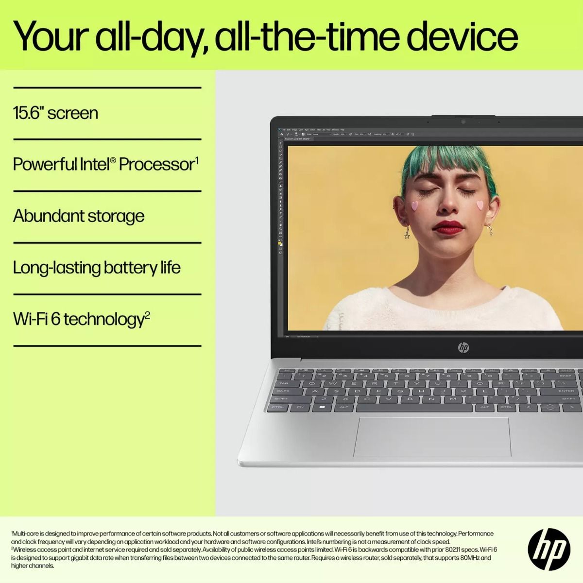 HP 15-fd0073na Laptop 15.6" Full HD Laptop Intel i3-N305 8GB RAM 512GB Silver