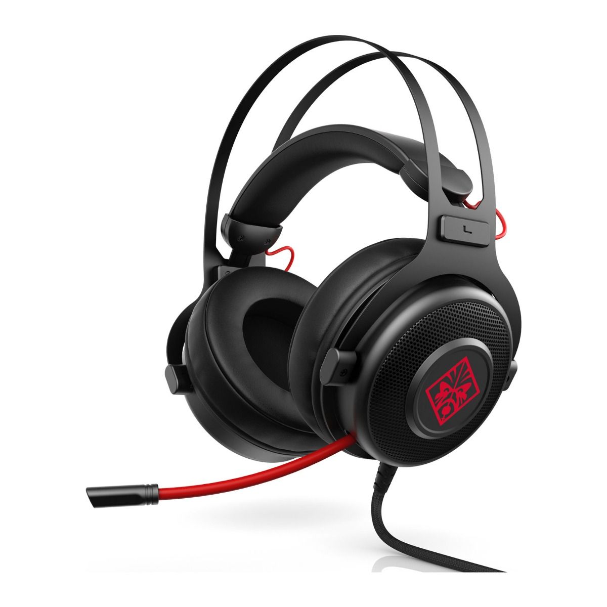 HP Omen 800 Black Wired Gaming Headset with Retractable Microphone