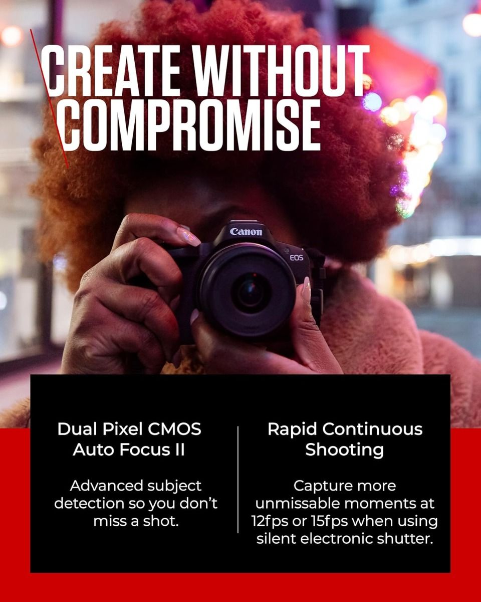 Canon EOS R50 Mirrorless Camera with Content Creator Kit